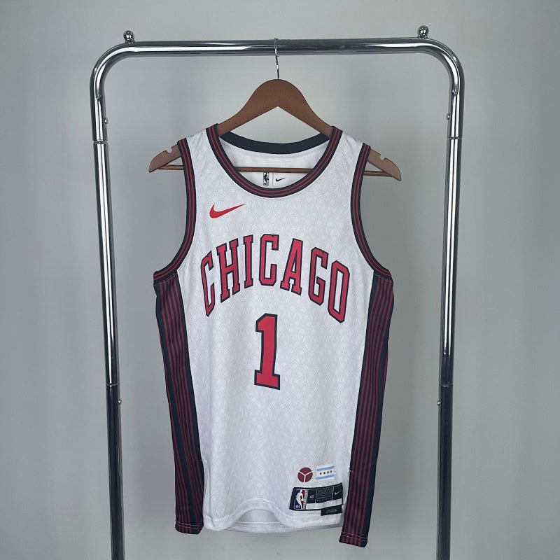 Chicago Bulls City Edition 2022-23 Ode to Architecture - Blanc - Derrick Rose - 1