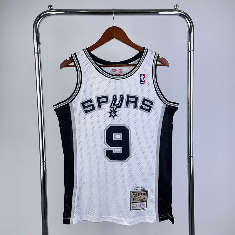 San Antonio Spurs Retro 2002-03 Home - Blanc - Tony Parker - 9