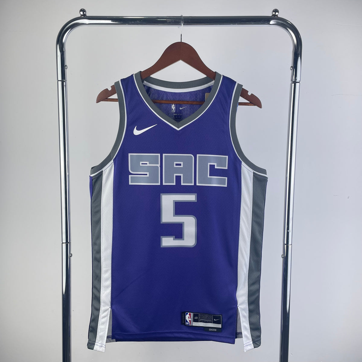 Sacramento Kings Icon Edition Retro SAC - Violet - De'Aaron Fox - 5