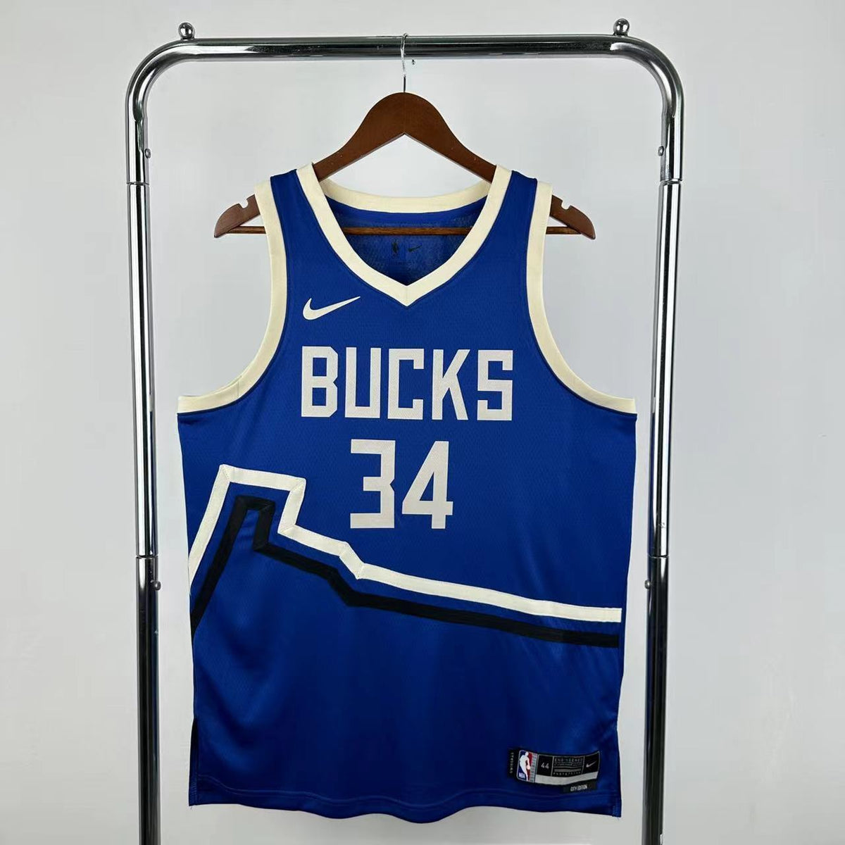 Milwaukee Bucks City Edition 2024-25 Gathering Place - Bleu - Giannis Antetokounmpo - 34