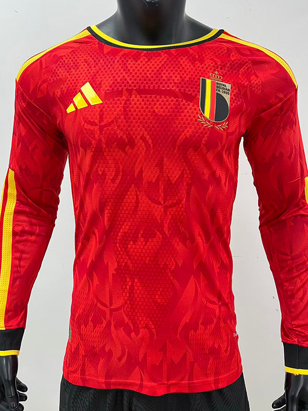 Maillot Belgique Coupe du Monde 2026 Player Version Manche Longue