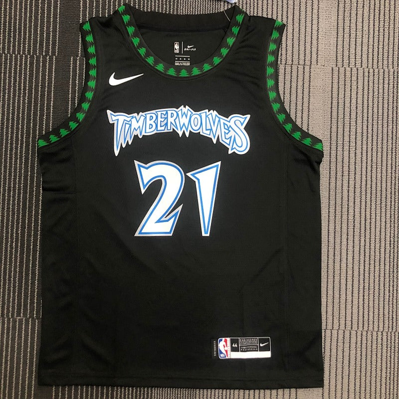 Minnesota Timberwolves Classic Edition Black Trees - Noir - Kevin Garnett - 21