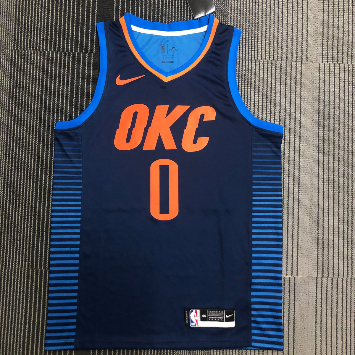 Oklahoma City Thunder Statement Edition a rayures - Bleu marine - Russell Westbrook - 0