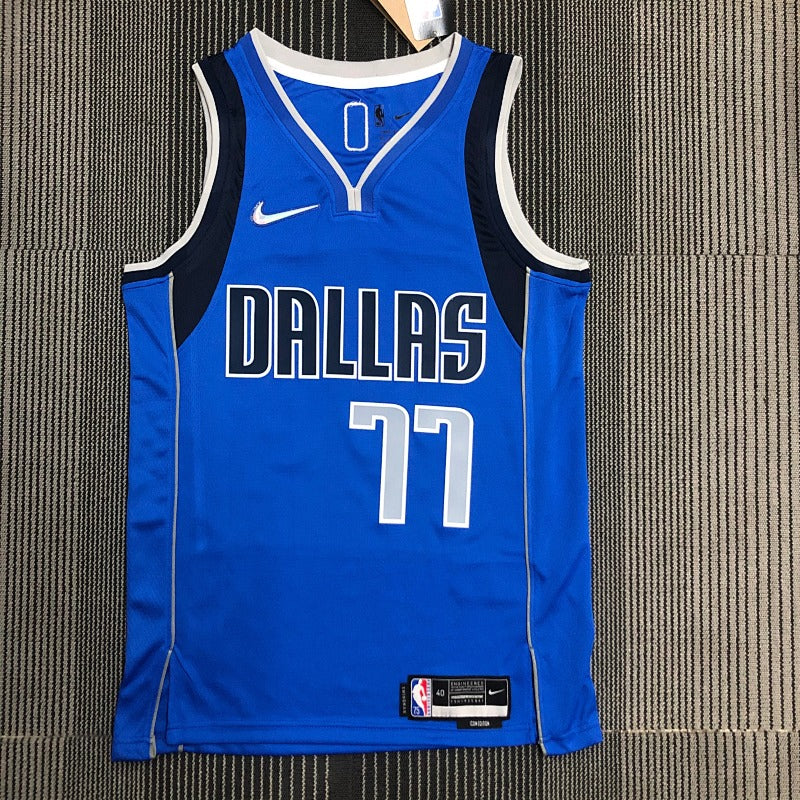 Dallas Mavericks Icon Edition 75e anniversaire - Bleu - Luka Doncic - 77