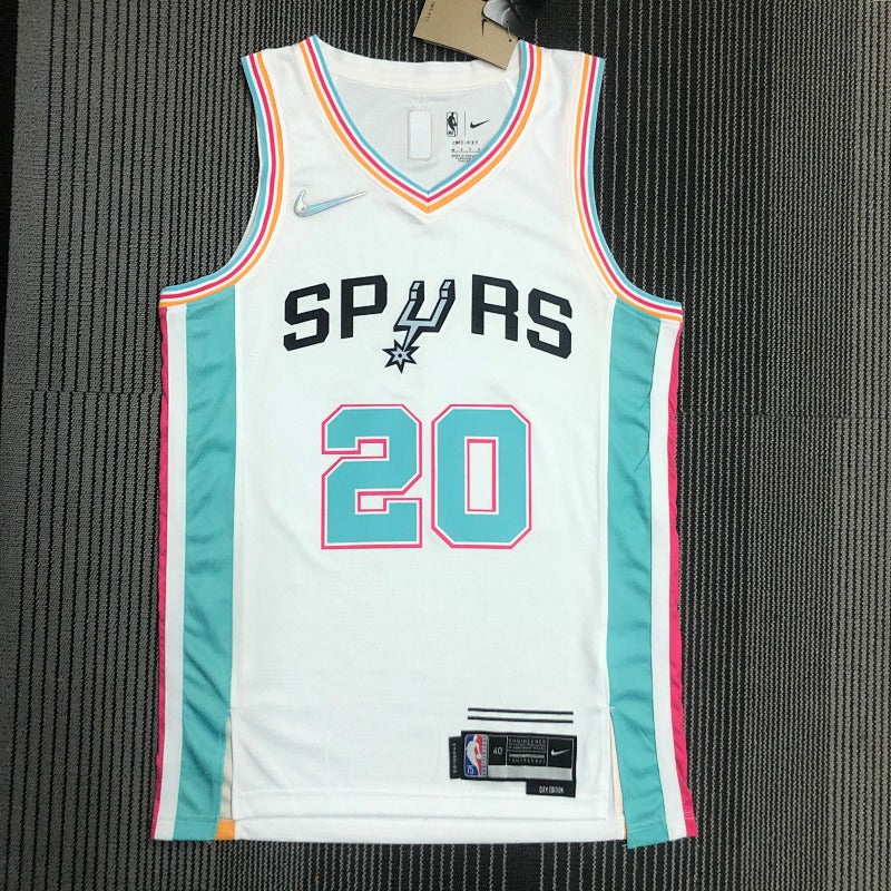 San Antonio Spurs City Edition 2021-22 Fiesta - Blanc - Manu Ginobili - 20