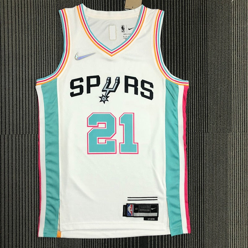 San Antonio Spurs City Edition 2021-22 Fiesta - Blanc - Tim Duncan - 21