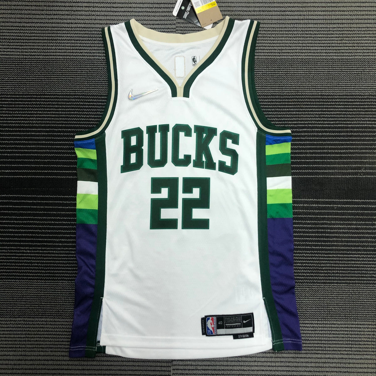 Milwaukee Bucks City Edition 2021-22 NBA 75 - Blanc - Khris Middleton - 22