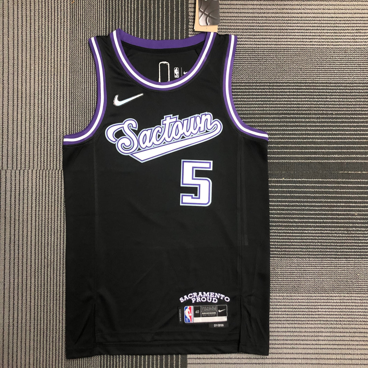 Sacramento Kings City Edition 2021-22 Sactown - Noir - De'Aaron Fox - 5