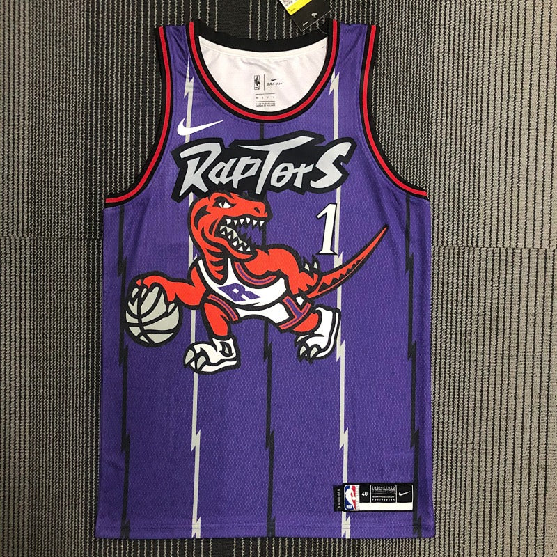 Toronto Raptors Retro Dino - Violet - Tracy McGrady - 1