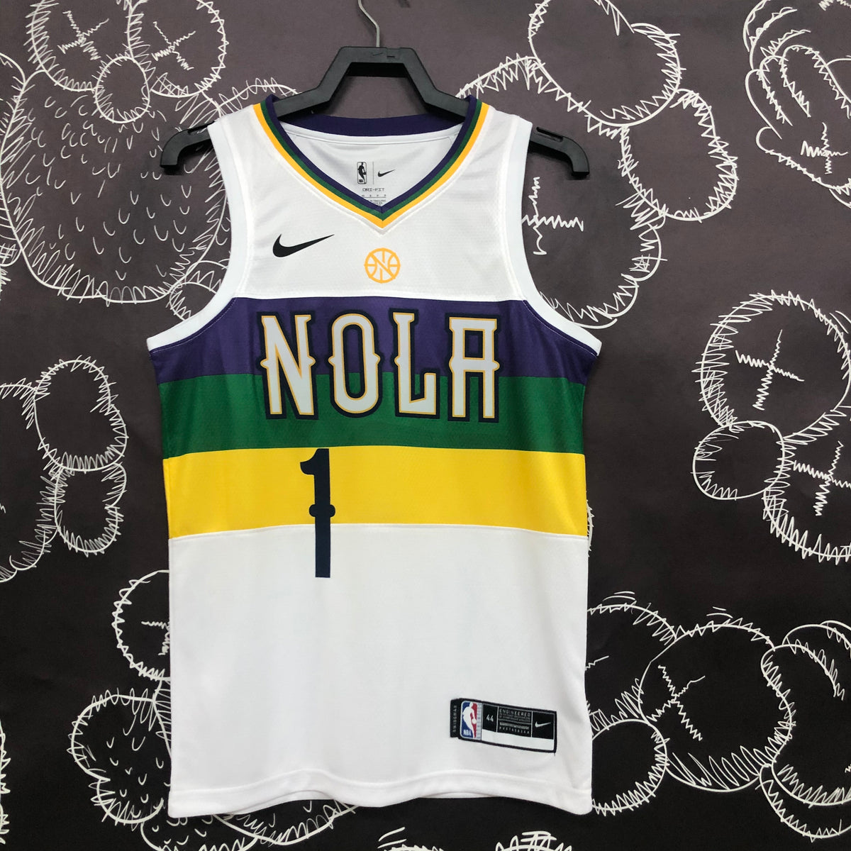 New Orleans Pelicans City Edition Mardi Gras - Blanc - Zion Williamson - 1
