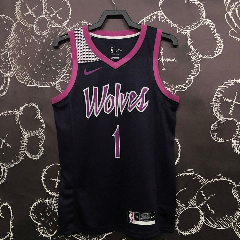 Minnesota Timberwolves City Edition Prince - Violet - Anthony Edwards - 1