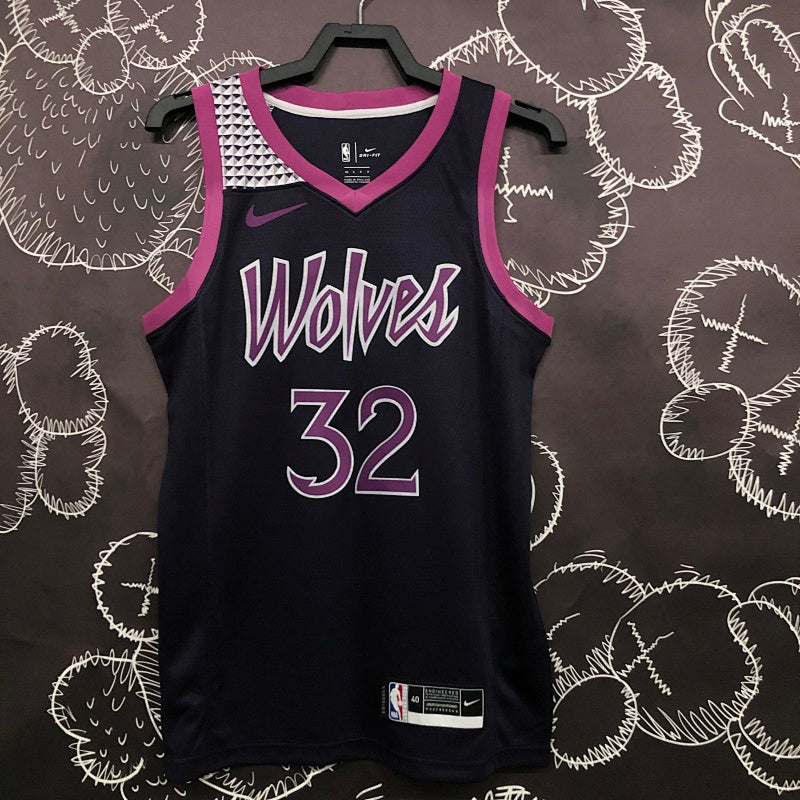 Minnesota Timberwolves City Edition Prince - Violet - Karl-Anthony Towns - 32