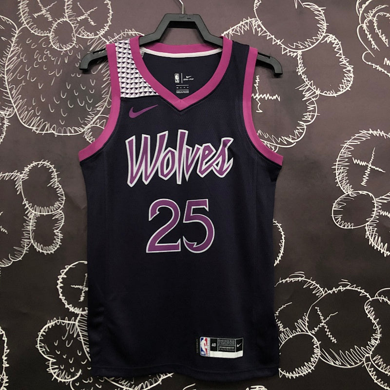 Minnesota Timberwolves City Edition Prince - Violet - Derrick Rose - 25