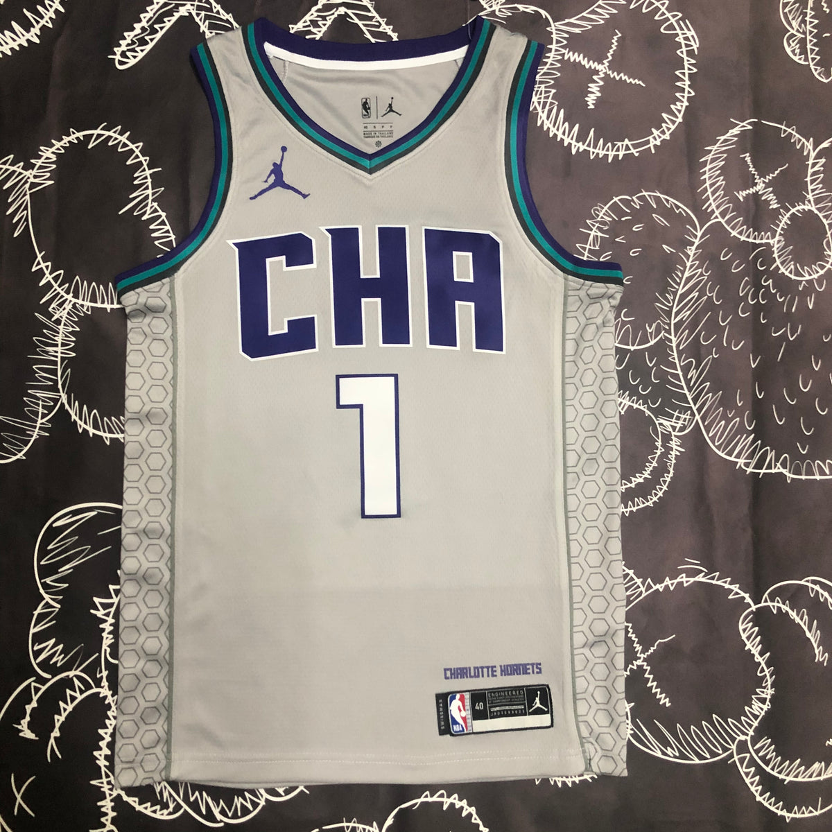 Charlotte Hornets City Edition 2018-19 CHA - Gris - LaMelo Ball - 1