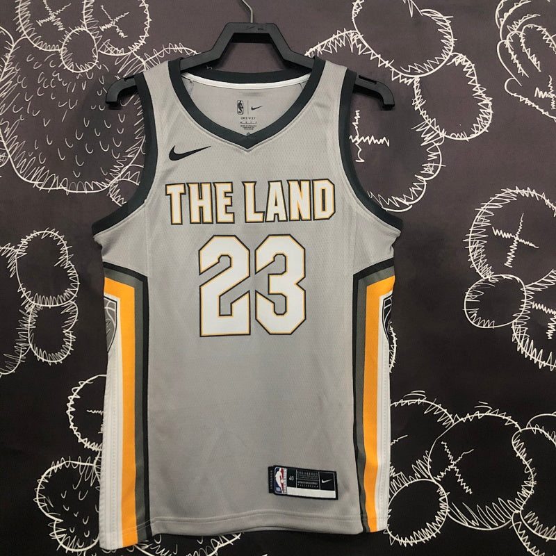 Cleveland Cavaliers City Edition 2017-18 The Land - Gris - LeBron James - 23