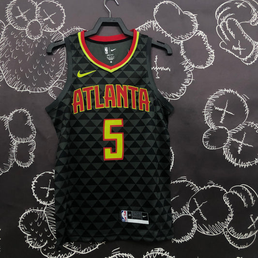 Atlanta Hawks Retro motif geometrique - Noir - Dejounte Murray - 5