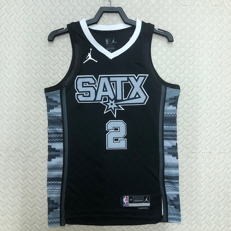 San Antonio Spurs Statement Edition 2022-23 SATX - Noir - Kawhi Leonard - 2