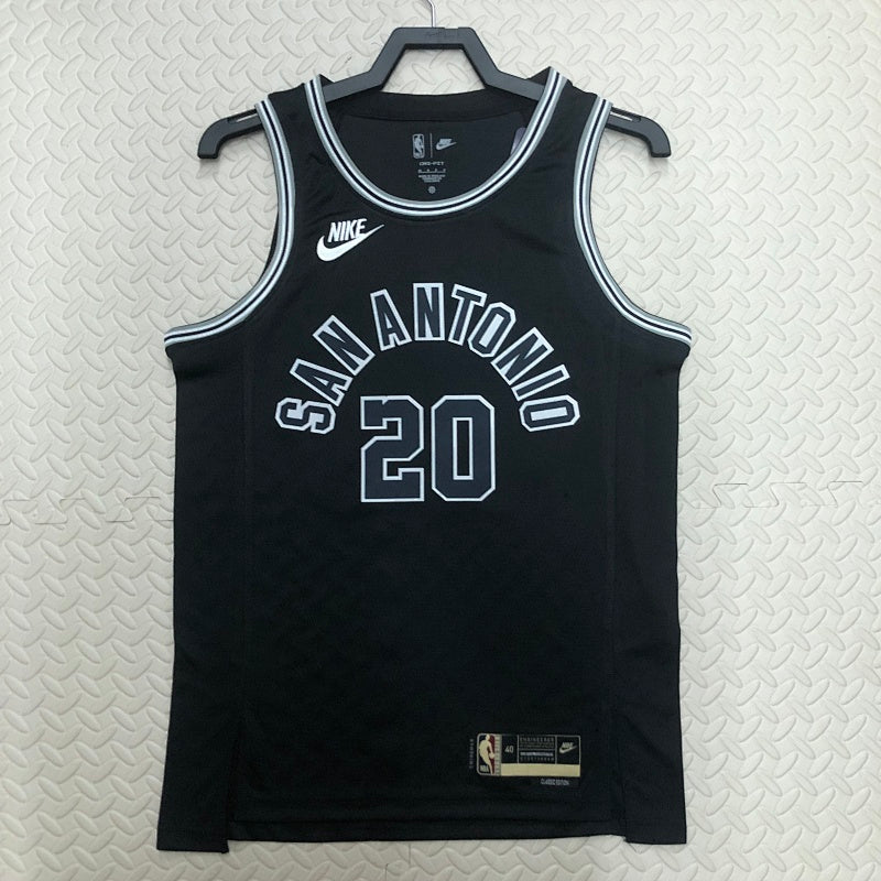 San Antonio Spurs Classic Edition 2022-23 50e anniversaire - Noir - Manu Ginobili - 20
