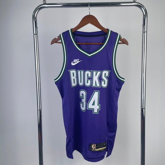 Milwaukee Bucks Classic Edition 2022-23 Light It Up - Violet - Giannis Antetokounmpo - 34