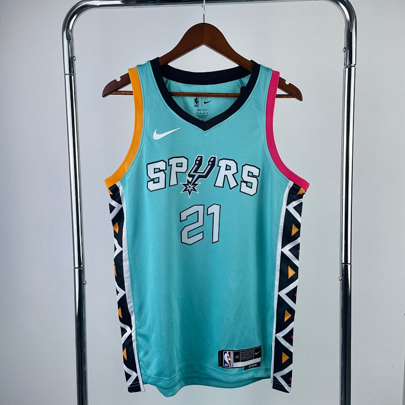 San Antonio Spurs City Edition 2022-23 Alamodome - Turquoise - Tim Duncan - 21