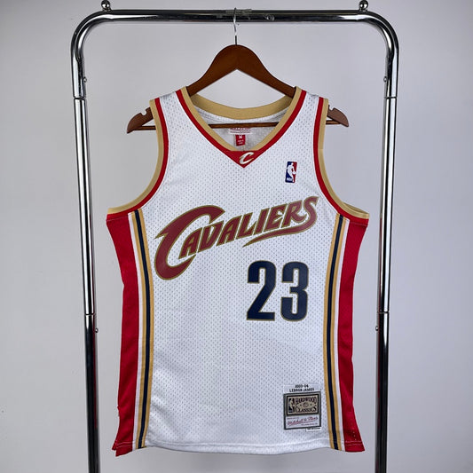 Cleveland Cavaliers Retro 2003-04 Home - Blanc - LeBron James - 23