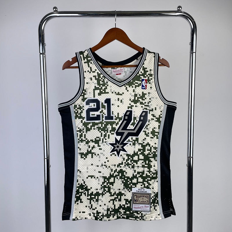 San Antonio Spurs Retro 2013-14 Camouflage - Tim Duncan - 21