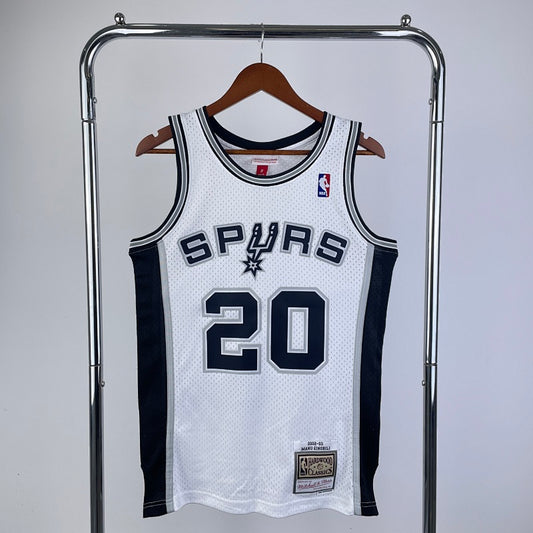 San Antonio Spurs Retro 2002-03 Home - Blanc - Manu Ginobili - 20