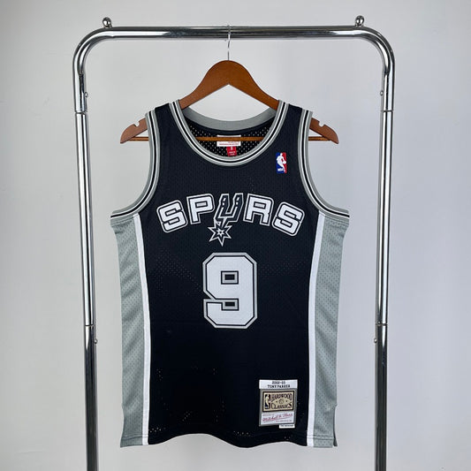 San Antonio Spurs Retro 2002-03 Road - Noir - Tony Parker - 9
