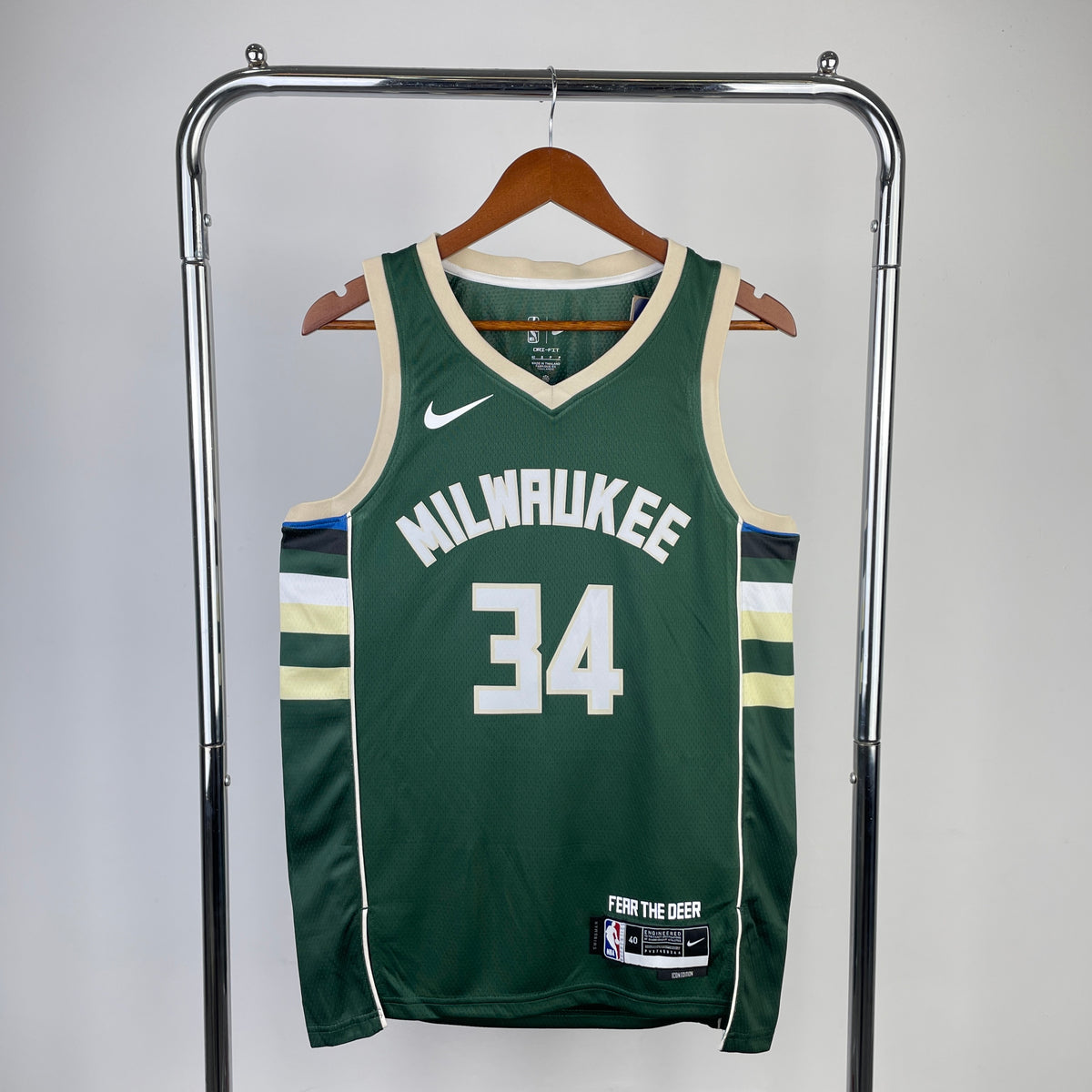 Milwaukee Bucks Icon Edition - Vert - Giannis Antetokounmpo - 34