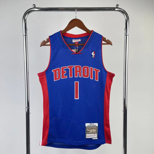 Detroit Pistons Hardwood Classics 2008-09 - Bleu - Allen Iverson - 1