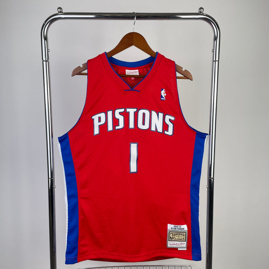 Detroit Pistons Hardwood Classics 2008-09 - Rouge - Allen Iverson - 1