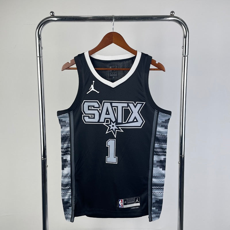 San Antonio Spurs Statement Edition 2022-23 SATX - Noir - Victor Wembanyama - 1