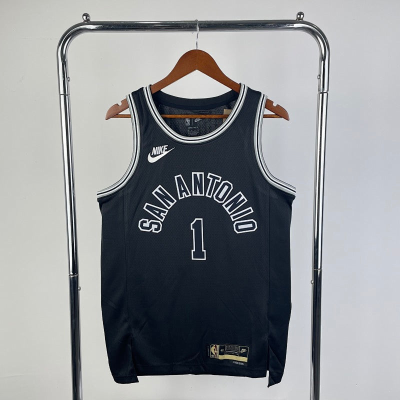 San Antonio Spurs Classic Edition 2022-23 50e anniversaire - Noir - Victor Wembanyama - 1
