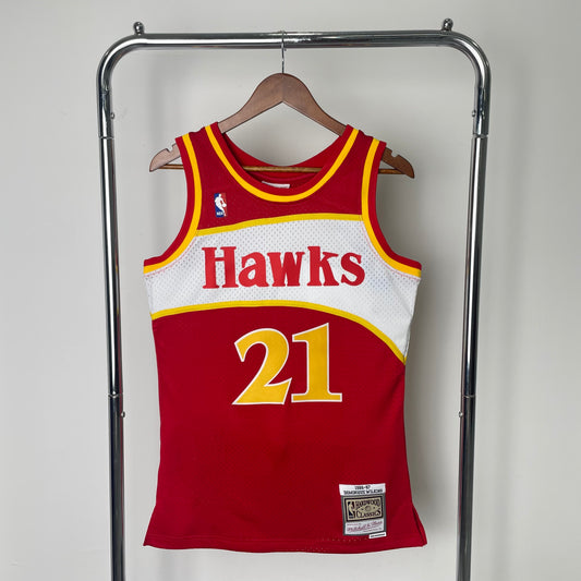 Atlanta Hawks Hardwood Classics 1986-87 - Rouge - Dominique Wilkins - 21