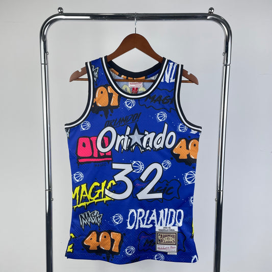 Orlando Magic Hardwood Classics 1994-95 Graffiti - Bleu - Shaquille O'Neal - 32