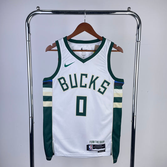 Milwaukee Bucks Association Edition - Blanc - Damian Lillard - 0