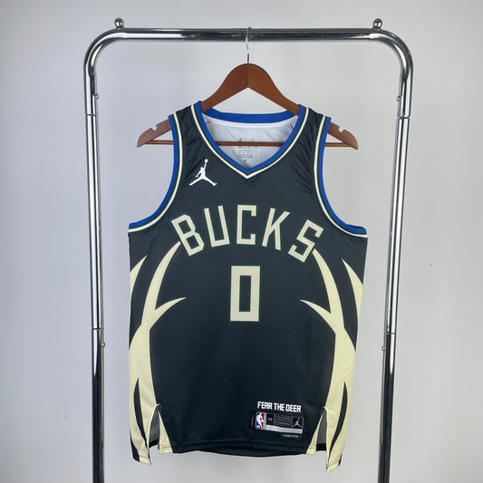 Milwaukee Bucks Statement Edition 2022-23 Fear the Deer - Noir - Damian Lillard - 0