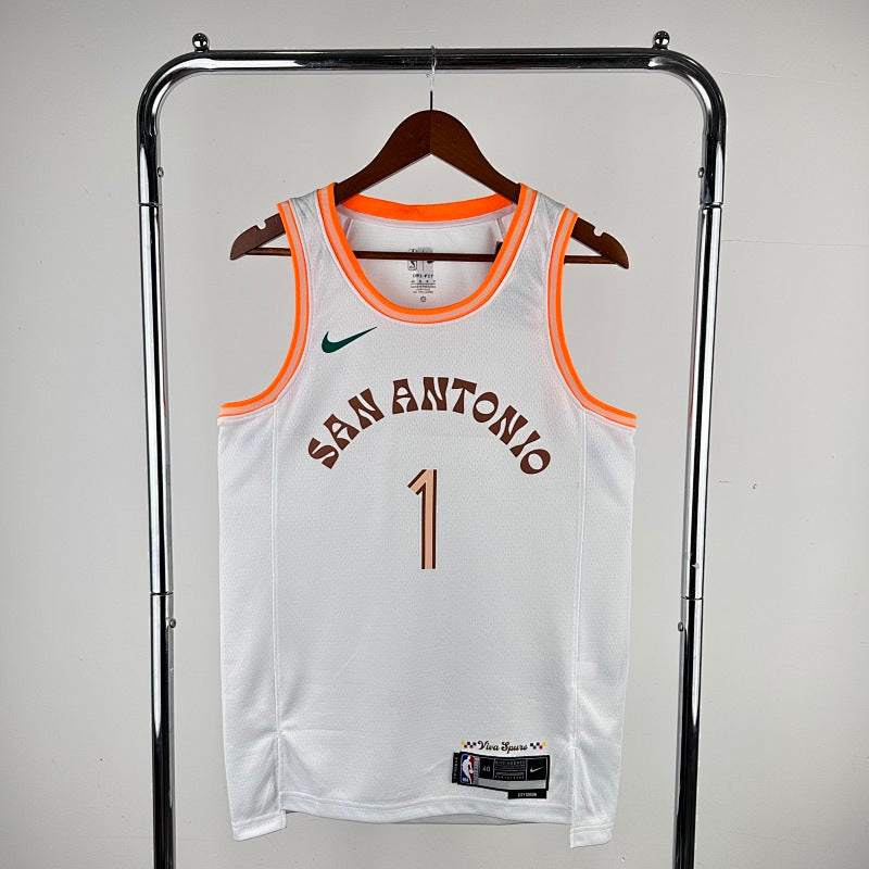 San Antonio Spurs City Edition 2023-24 Viva Spurs - Blanc - Victor Wembanyama - 1