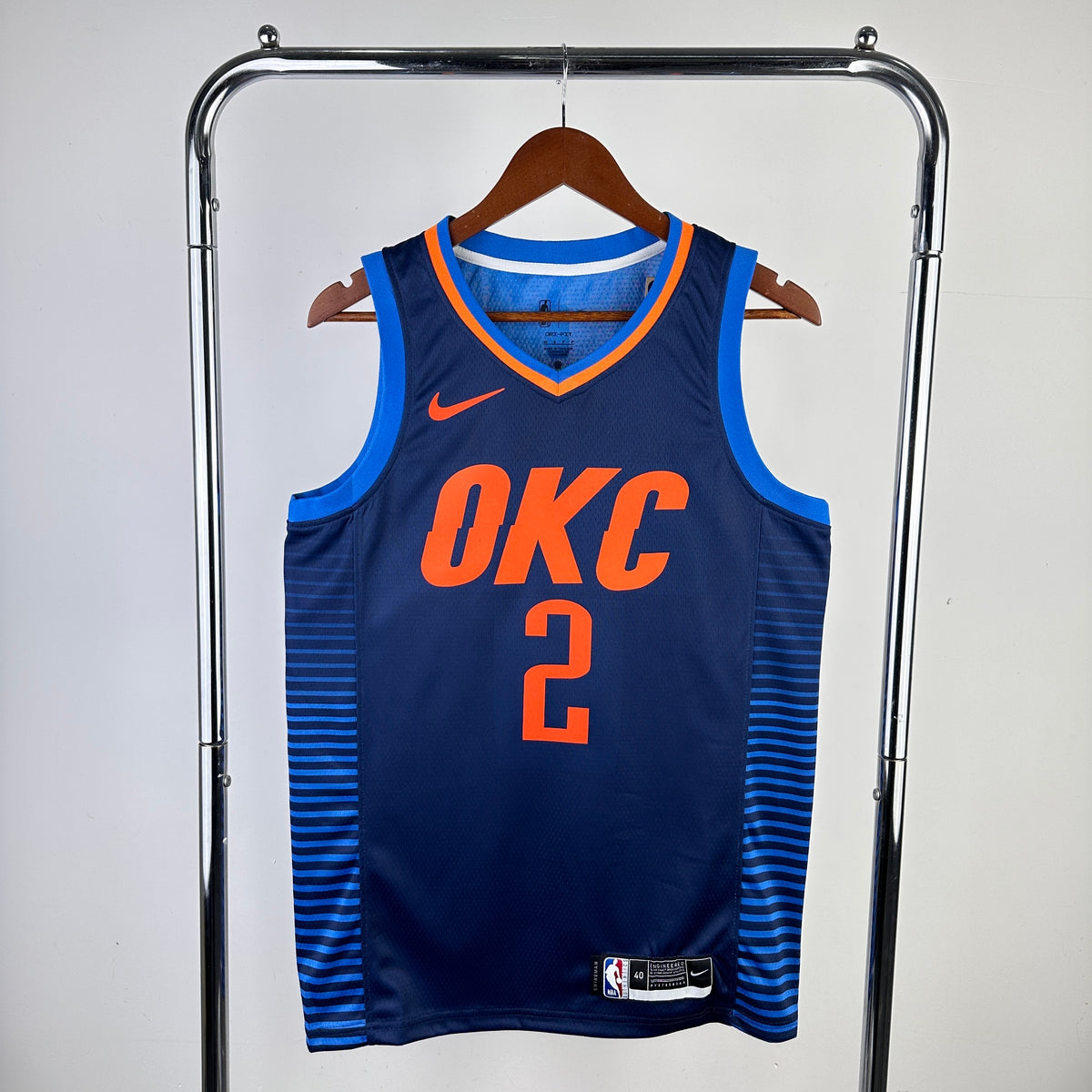 Oklahoma City Thunder Statement Edition a rayures - Bleu marine - Shai Gilgeous-Alexander - 2