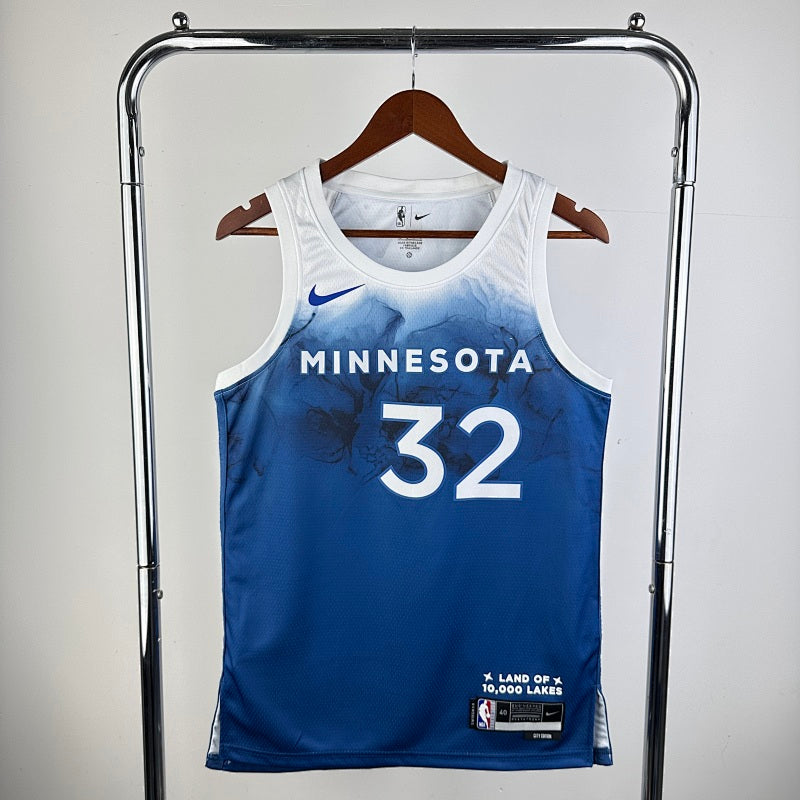 Minnesota Timberwolves City Edition 2023-24 Lake Life - Bleu - Karl-Anthony Towns - 32