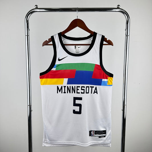 Minnesota Timberwolves City Edition 2022-23 The Great State - Blanc - Anthony Edwards - 5
