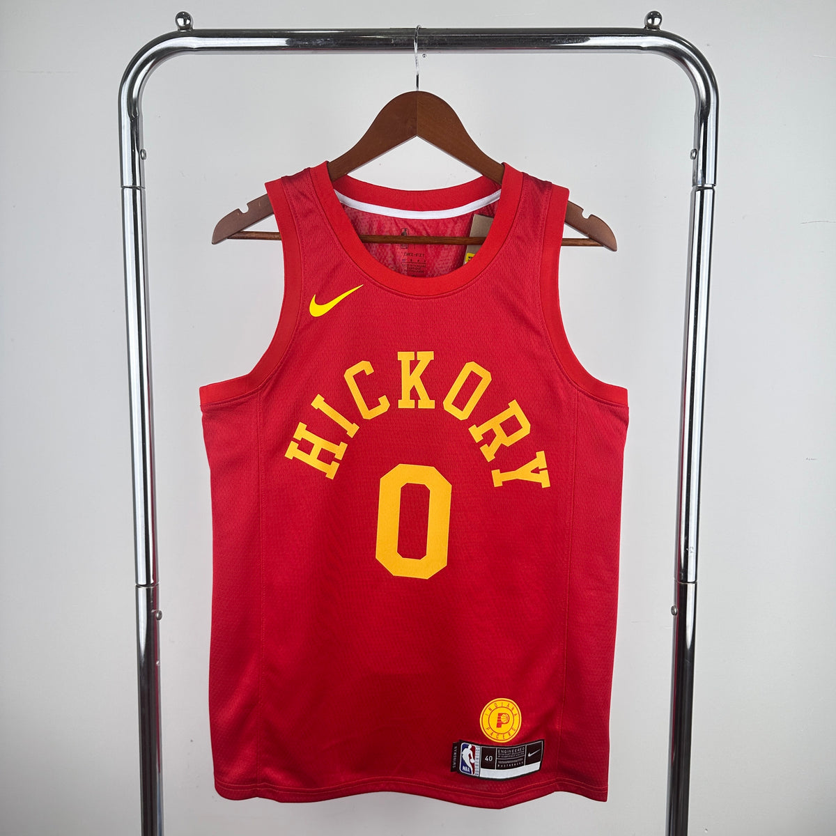 Indiana Pacers Hardwood Classics Hickory - Rouge - Tyrese Haliburton - 0