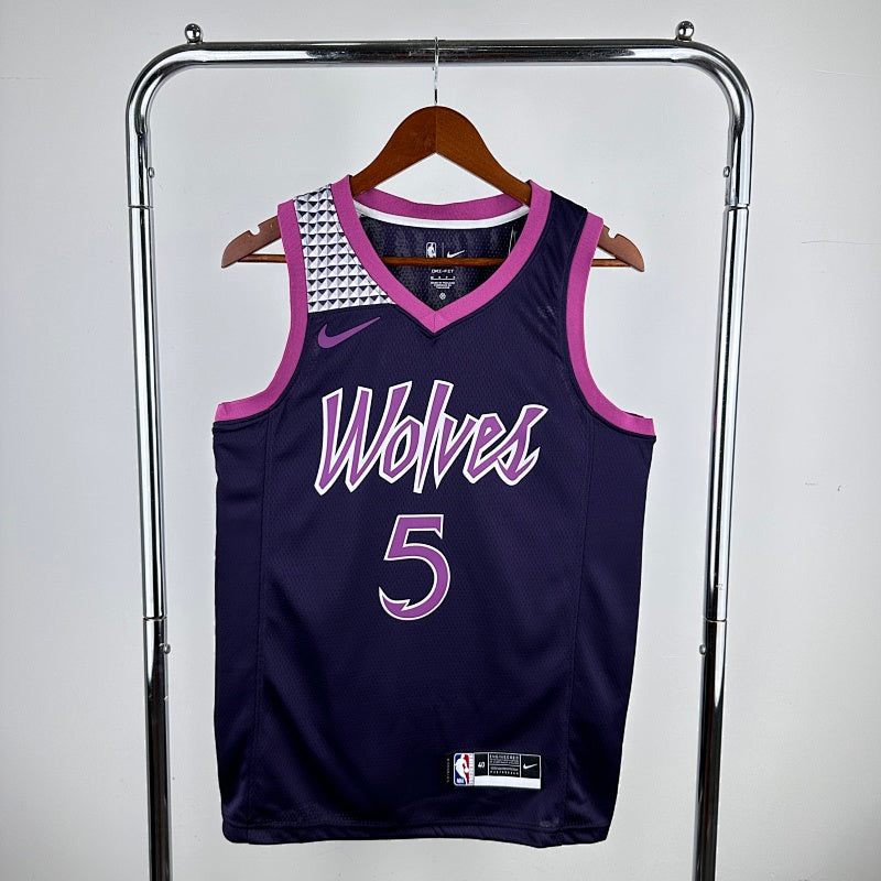 Minnesota Timberwolves City Edition Prince - Violet - Anthony Edwards - 5