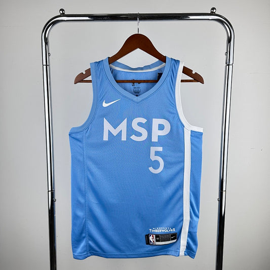 Minnesota Timberwolves City Edition 2019-20 MSP - Bleu ciel - Anthony Edwards - 5