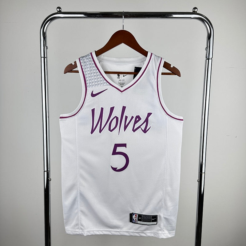 Minnesota Timberwolves Earned Edition 2018-19 - Blanc et violet - Anthony Edwards - 5