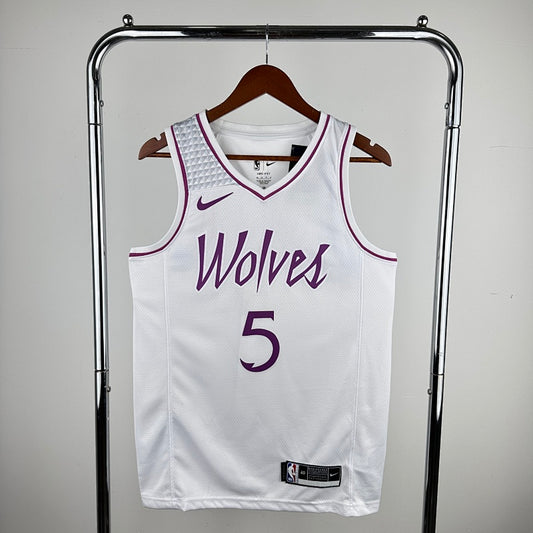 Minnesota Timberwolves Earned Edition 2018-19 - Blanc et violet - Anthony Edwards - 5