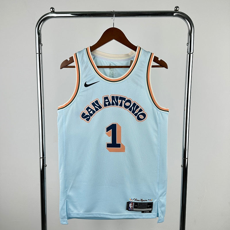 San Antonio Spurs City Edition 2024-25 Hemisfair - Bleu clair - Victor Wembanyama - 1