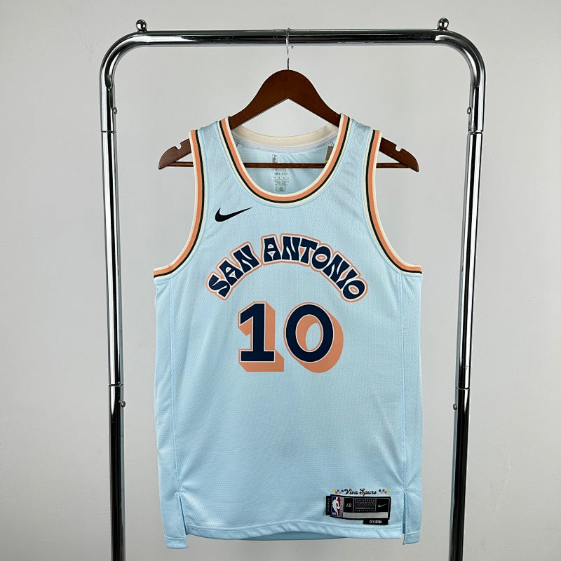 San Antonio Spurs City Edition 2024-25 Hemisfair - Bleu clair - Jeremy Sochan - 10