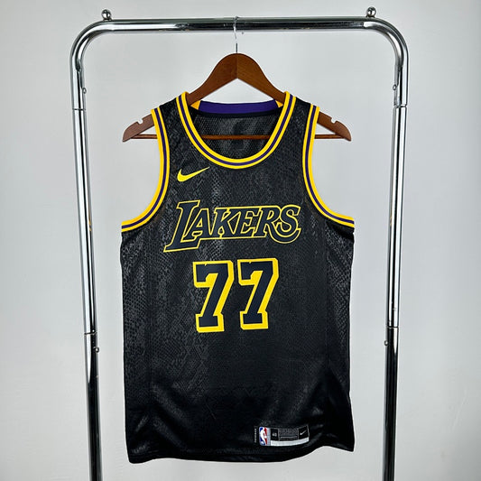 Los Angeles Lakers City Edition Black Mamba - Noir et or - Luka Doncic - 77
