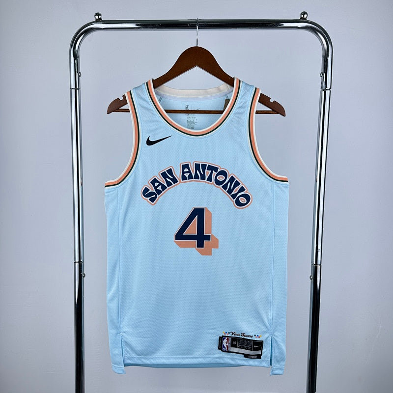 San Antonio Spurs City Edition 2024-25 Hemisfair - Bleu clair - De'Aaron Fox - 4